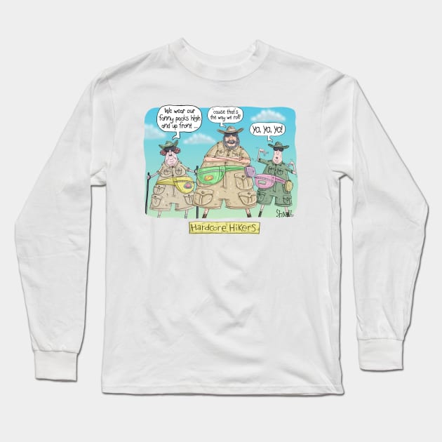 Hardcore Hikers Long Sleeve T-Shirt by macccc8